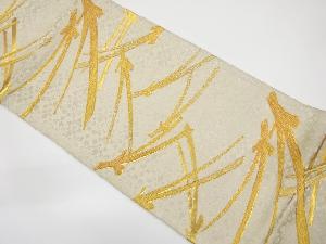 アンティーク　松葉模様織り出し袋帯（着用可）